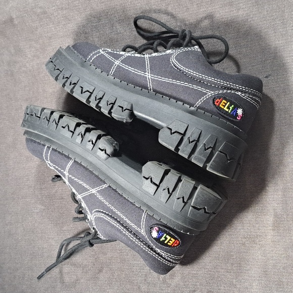 dELiA*s by Dolls Kill Witch Wannabe Oxford Shoes Lug Sole Platform VG US 5 - Picture 13 of 16